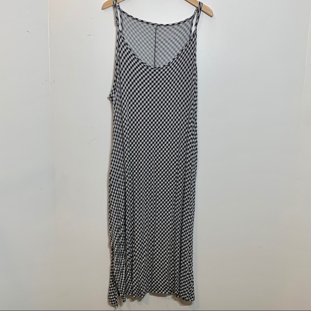 EUC Catherines Black/White Gingham Strappy‎ Dress